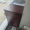 Mahogany 3 Drawer Pedestal File Cabinet